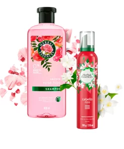 Shampoo Herbal Essences Smooth + Mousse Rizos 400 MLL