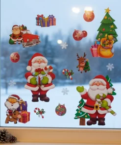 10 Planillas Calcomania 3D Stickers de Santa Claus  $21.6 c/u